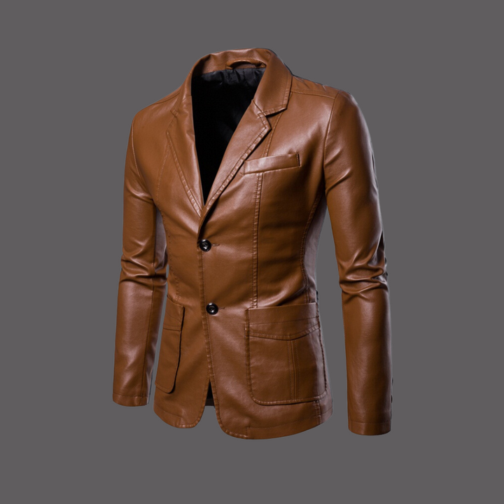 Veste en cuir à la mode pour hommes