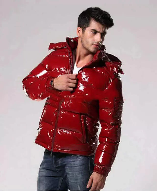 Veste Puffer Brillante pour Hommes