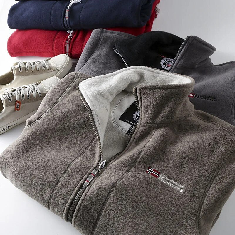 Veste d'hiver en polaire norvégienne pour hommes