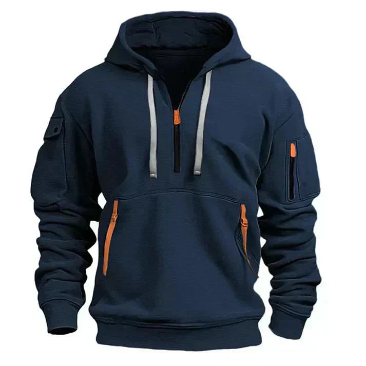 Hoodie pour hommes avec demi-fermeture éclair pour une activité de loisirs active
