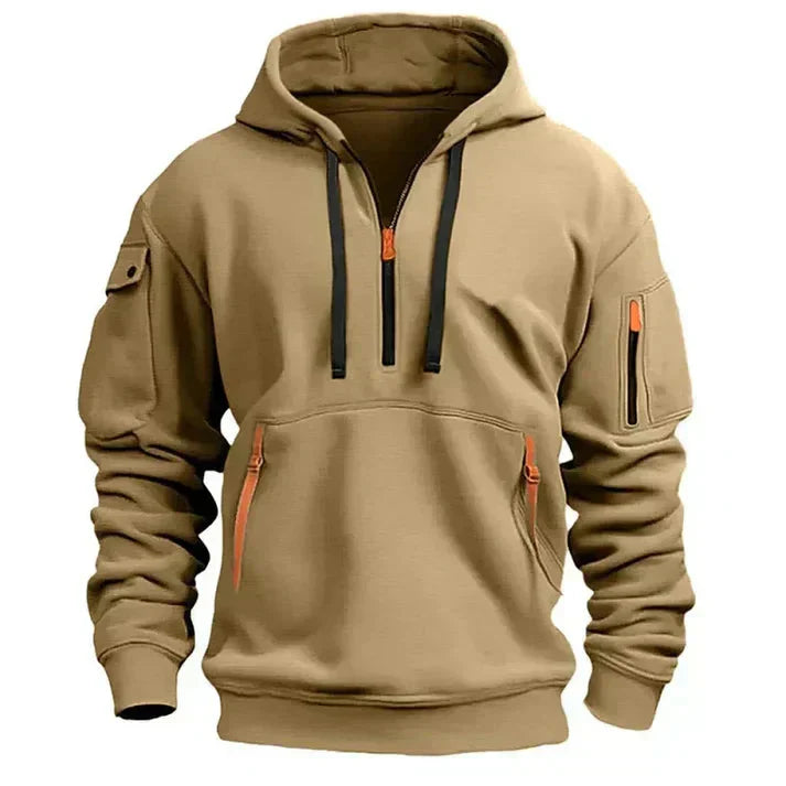 Hoodie pour hommes avec demi-fermeture éclair pour une activité de loisirs active
