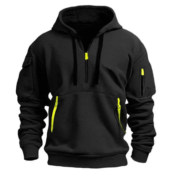 Hoodie pour hommes avec demi-fermeture éclair pour une activité de loisirs active