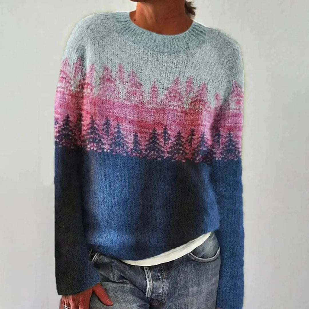 Pull en tricot nordique pour femmes