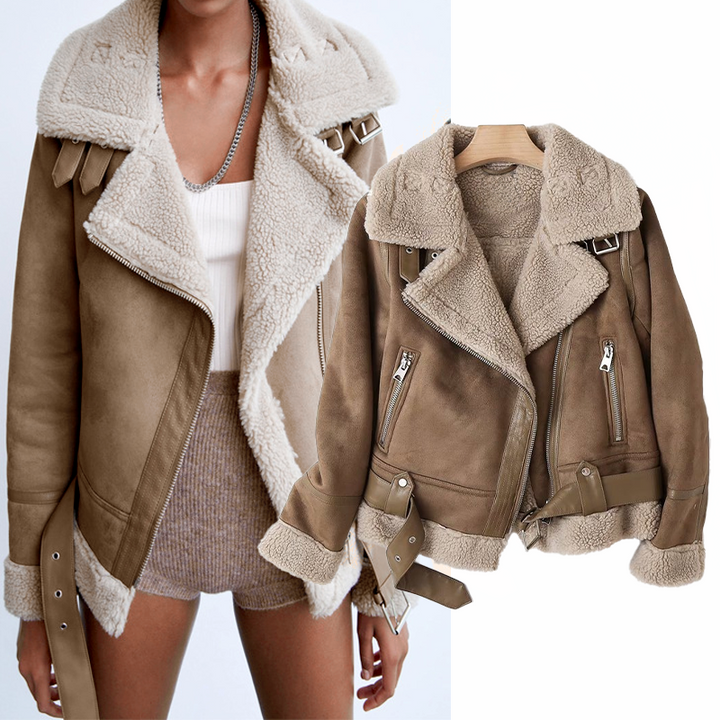 Heidi | Veste Bomber en Fleece Sherpa