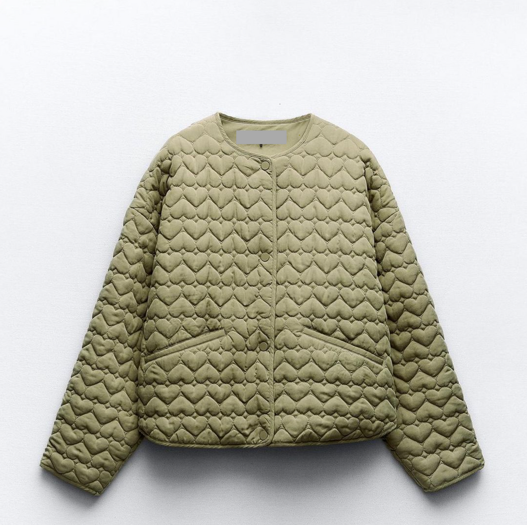 Veste matelassée avec motif cœur
