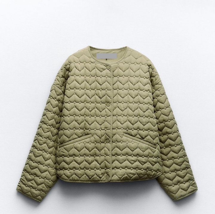 Veste matelassée avec motif cœur
